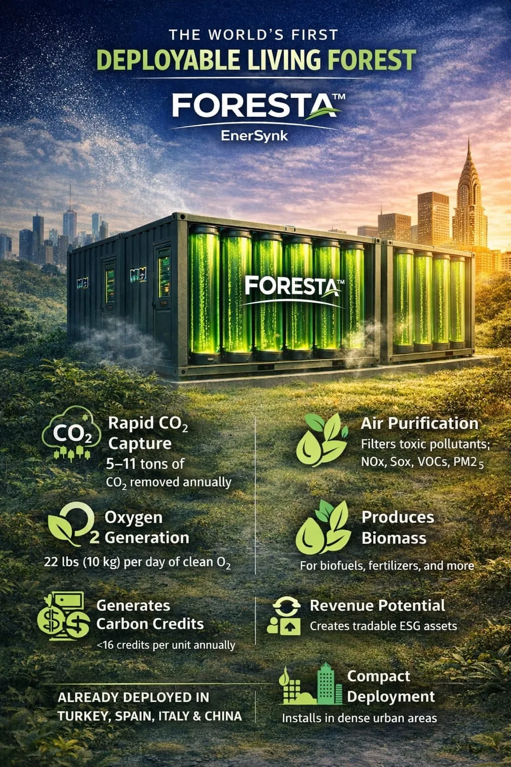 Foresta — the world's first deployable Living Forest